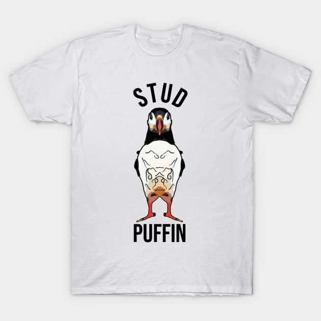 Funny Stud Puffin T-Shirt by ardp13